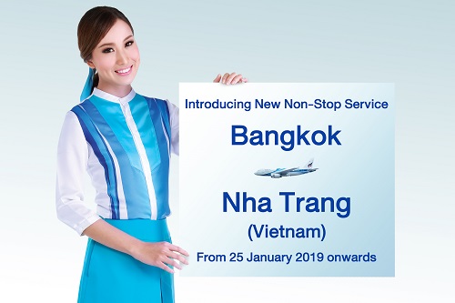 Bangkok Airways is the first airline to launch a new non-stop service from Bangkok to Nha Trang, Vietnam