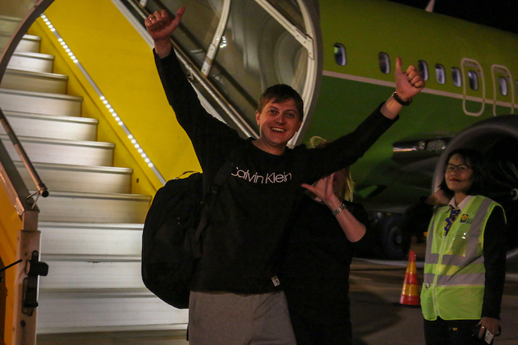 A happy passenger from Novosibirsk
